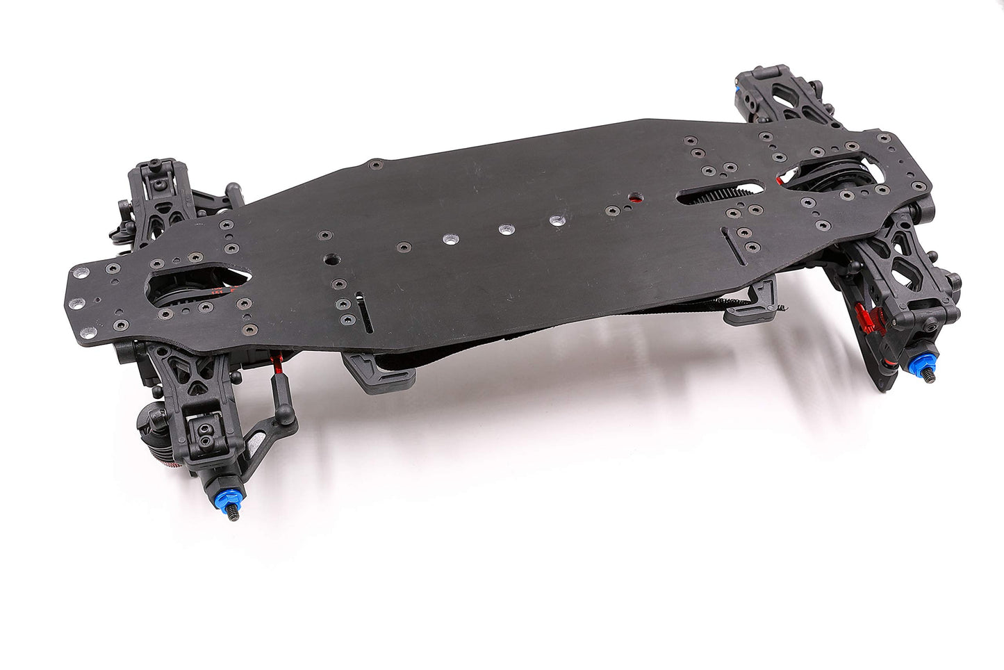 GTB Spec-R S1 1/10 RC Electric Touring Car Body Kit - Black Composite Material, 4WD Chassis Frame for 1:10 Scale Models