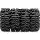HOBBYSOUL 1.0 Mud Slingers Tires 64 * 25mm Super Soft Sticky 1.0 Crawler Tires for RC 1/24 AX24 SCX24 FCX24 1/18 TRX4M Upgrade