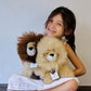 AlpacaNext Lion Handmade on Real Alpaca Wool. Alpaca Stuffed Animal. Soft  Cute and Cuddly Alpaka Plush Toy (11 inches  Brown Mane)