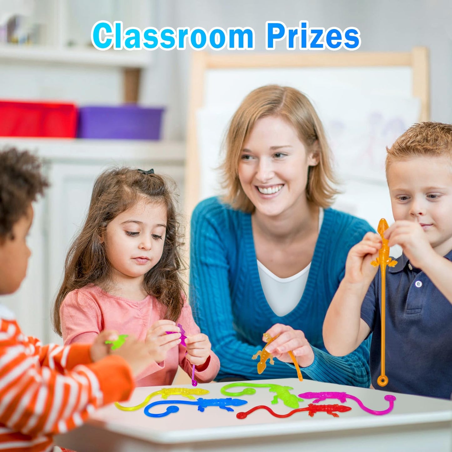 Sticky Hands Bulk 36PCS Kids Party Favors Lizard Shape Stretchy Sticky Hand Fidget Toys Kids Goodie Bag Stuffers Treasure Box To