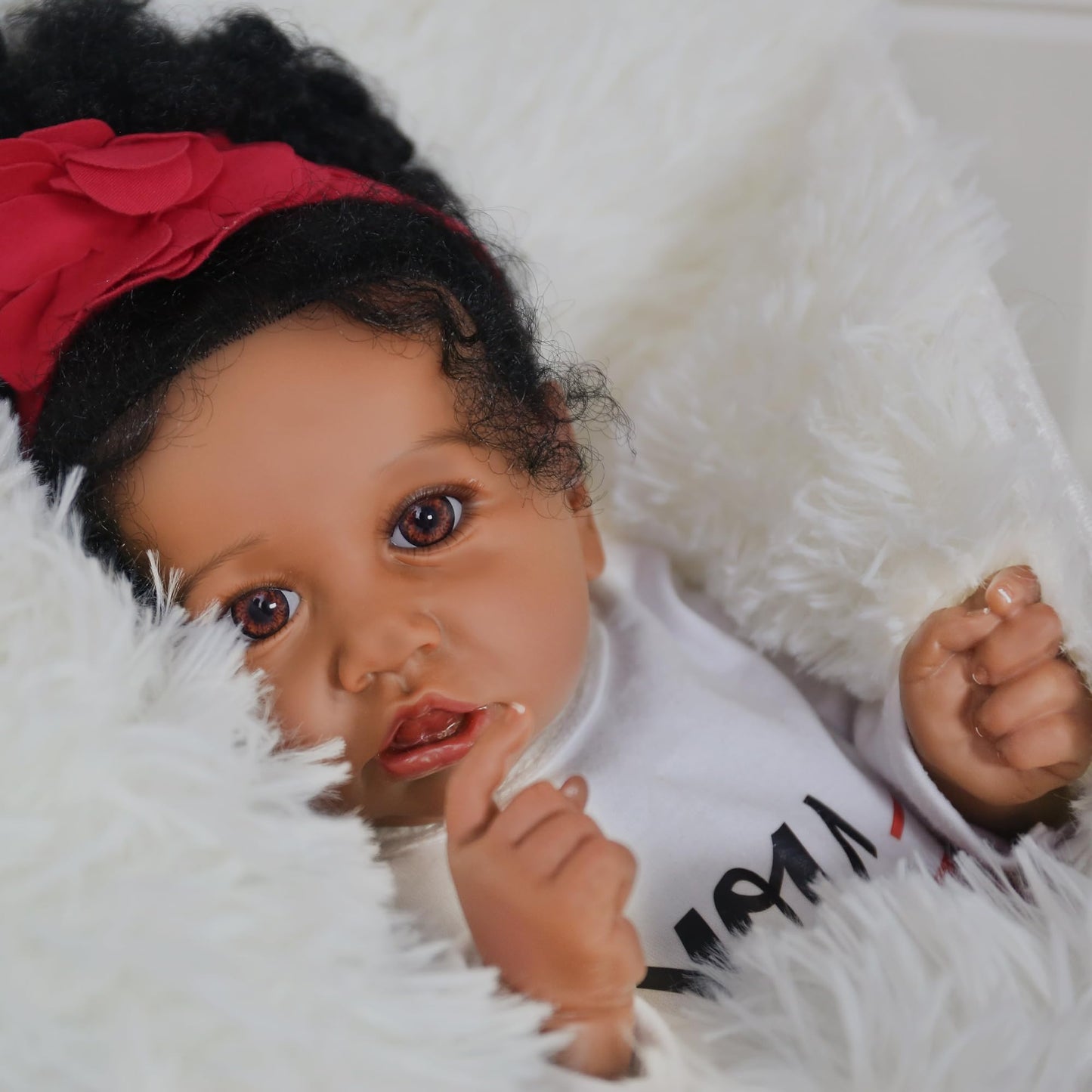 Black Reborn Baby Doll Girl, 20 Inch African American Reborn Baby Doll With Soft Body, Best Gift For Kids Age 3+