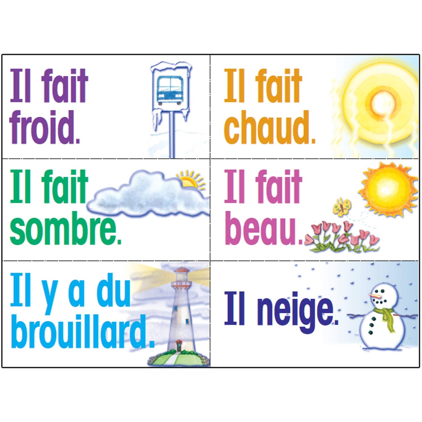 Poster Pals French Multi-Purpose Card Set