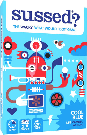 SUSSED The Game of Wacky Choices - Blue Cardboard Social Card Game for Teens & Adults - Travel Conversation Starter - Model LIFEOLOGY