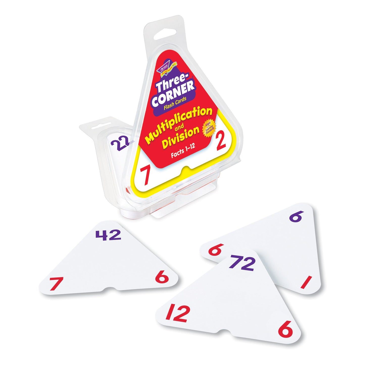 Three Corner Flash Card, Multiply And Divide, 5-1/2 Triangular