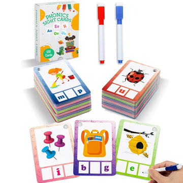 Alened Phonics Sight Words And Spelling Games, Phonics Game Pad For Kids Ages 4-6, Cvc Word Writing Activities, Preschool To Kin