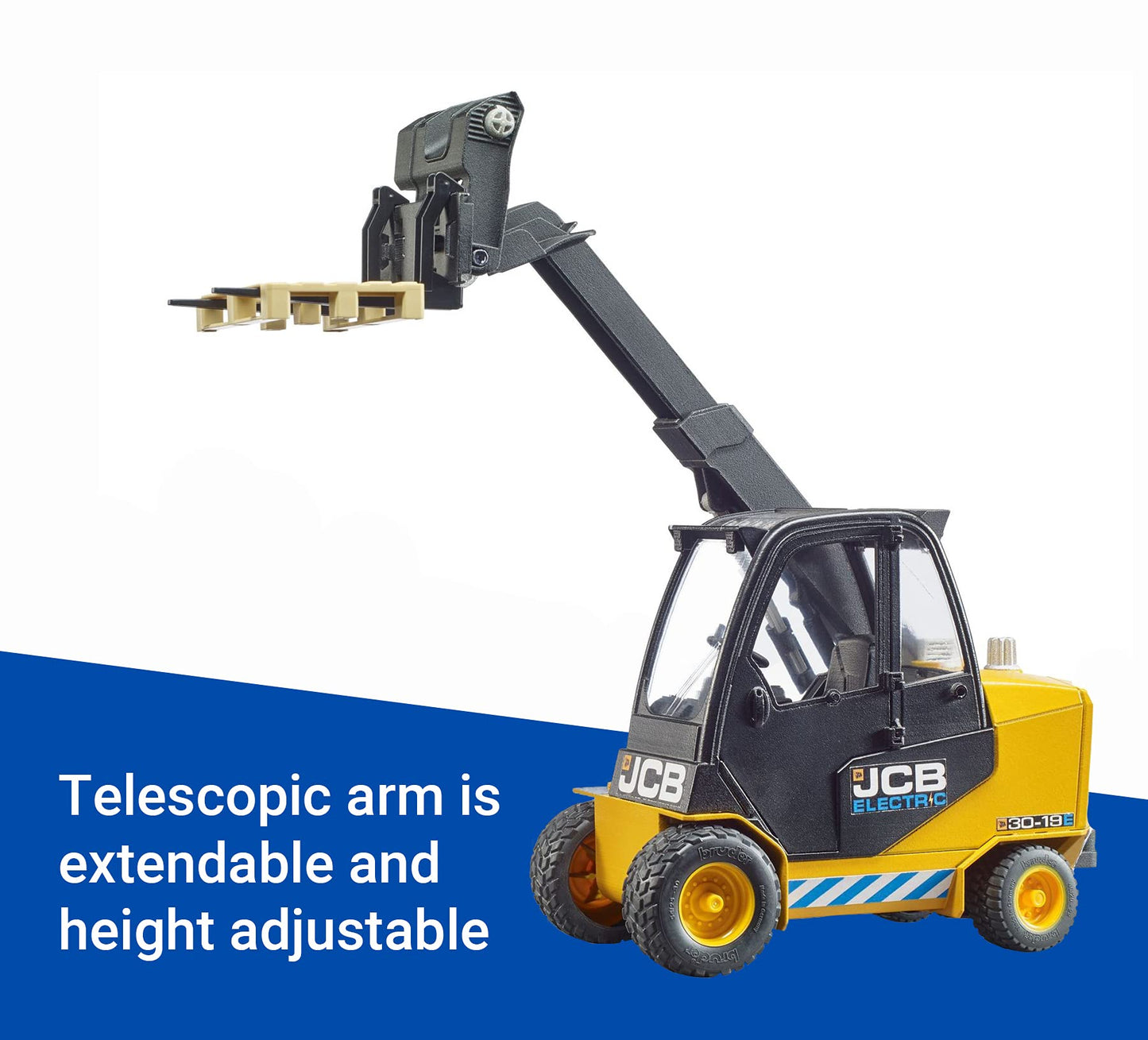 Bruder - Jcb Teletruk With Pallet (02512) - For Ages (4) And Up - Compatible With Bworld Figures