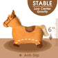 HotMax Brown Inflatable Hopping Horse Toy for Toddlers, Plush Bouncy Ride-On, Ideal Birthday Gift for 18 Months to 4 Years Old