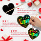 MDCGFOD 50 Pack Valentines Day Gifts for Kids, Rainbow Scratch Heart Crads Valentine Crafts for Kids - Create Magic Color Scratc