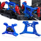 RCHuiWow 1/10 RC Upgrades for Rustler 4x4 - Driveshafts, Shocks, Suspension Arms, Navy Blue