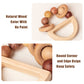 Busy Edition Wooden Baby Rattles for 0-6 Months, Montessori Color Rings for Newborns and Toddlers, 1 Pcs Wood Toy