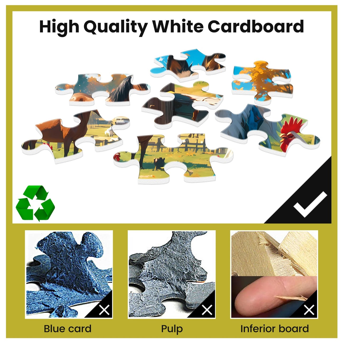 500 Pieces Puzzles for mature-themed Jigsaw Puzzle 500 Piece Puzzle Children Elderly Puzzle Dog Farm Puzzle Gift for Mom Dad Family Friend Family Activity Games Home Decor Wall Art 20.5x15IN