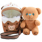 Xerun Cute Bear Stuffed Animals?Premium Plush Bear Stuffed Animal With Backpack 10 Inch Stuffed Bear And Bag Gift For Kids(Color