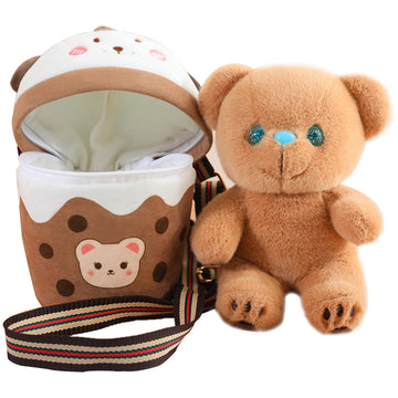 Xerun Cute Bear Stuffed Animals?Premium Plush Bear Stuffed Animal With Backpack 10 Inch Stuffed Bear And Bag Gift For Kids(Color