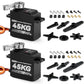 Smraza 45KG Coreless Servo Motor High Torque Steering: 2pcs 8.4V Waterproof Servo Digital Full Metal Gear Servo for RC 1/10 1/8