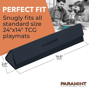 Paramint Matshield, Durable Playmat Case - Compatible With Magic The Gathering, Mtg Play Mat Tube - Mtg Accessories - Premium Leatherette With Fabric Interior, Magnet Snap Closure