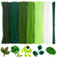 620 Pieces Green Pipe Cleaners Craft Set, 600 Pcs Chenille Stems with 20 Pcs Flower Stems, Craft Supplies Bulk for DIY Art and C