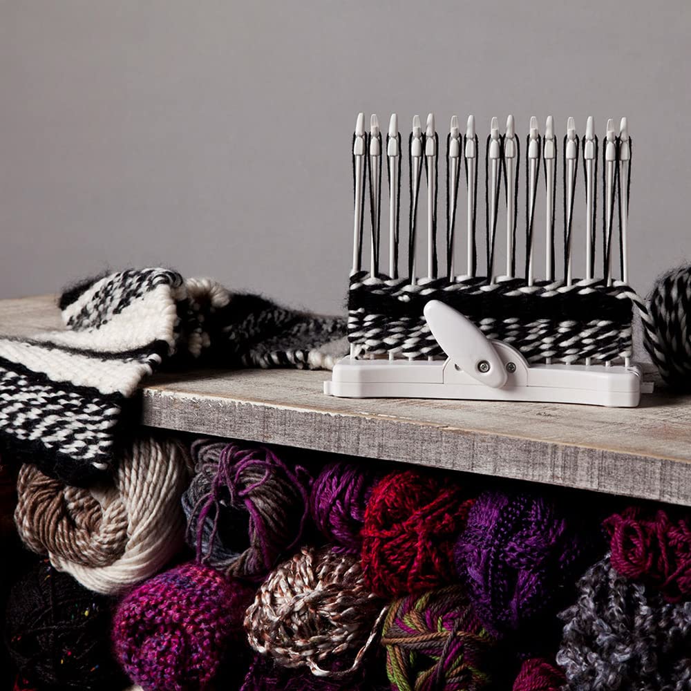 Craft Crush Weaving Loom Craft Kit - Learn to Weave Scarves, Gloves, Home D  cor - Modern Design Mini Craft Kit for Teens & Adul