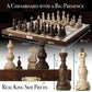 Wegiel Luxury Wooden Chess Set - 18 Inch Handcrafted Beech & Birch - Unique Folding Design, Color: Legate