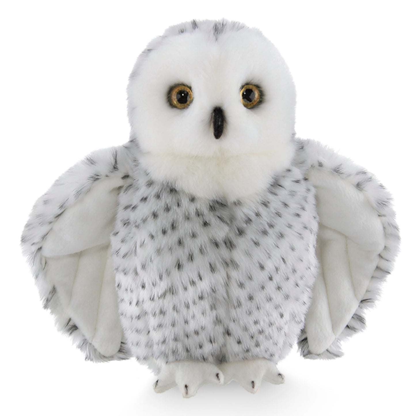 Bearington Blizzard Plush Snowy Owl Stuffed Animal, 10 Inches