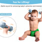 Baby Dumbbell Toy - Silicone Infant Rattle Teething Toy Teether Toddler Sensory Toy Durable Safe Exercises Workout Weight - Great Gift For Girls And Boys (1Pcs - Sandy Brown)