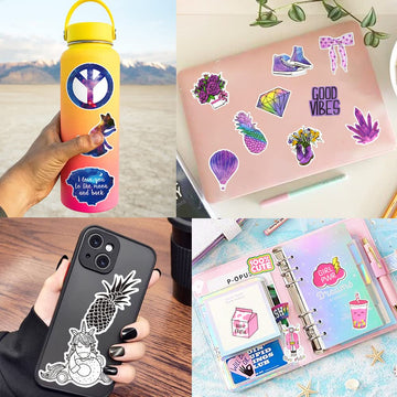 Susihi 210Pcs Cute Colorful Stickers For Water Bottle Laptop For Teen Girls Kids Hydroflask Stickers Waterproof Vinyl Colorful S
