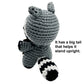 Valentines Day Gifts For Girlfriend, Handmade Cute Crocheted Finished Raccoon Plush Doll, Pocket Hug Token, Stress Balls, Squeez