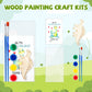 Leinuosen 28 Sets Dinosaur Party Favors Wood Painting Craft Kits with Art Supplies and Inspirational Cards Thank You for Coming