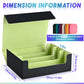 Uaono Card Storage Box For Trading Cards, 1800+ Pu Leather Commander Card Deck Case, Magnetic Closure Card Holder Fits For Magic Game Cards (Black&Lemon Green)