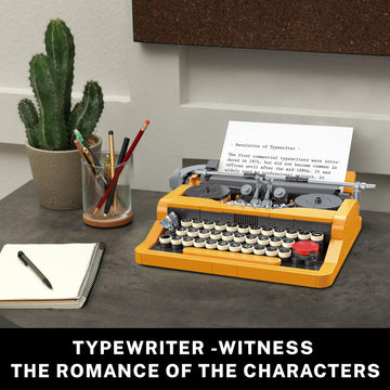 Jmbricklayer Typewriter Walkman Television Building Toys 20131, Collectible Vintage Display Model Office Room Decor, Creative Hobbies Activity, Unique Gift Ideas For Adults Teens Kids(660 Pieces)