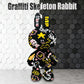 HONLANCH Micro Building Blocks Set - Animal Graffiti Skeleton Rabbit, 8000PCS, 21.6 inches, Plastic, Model MP8003, Gift for All Ages