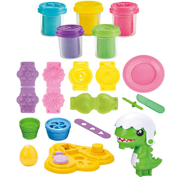 Hasayaqi Dinosaur Ice Cream Playdough Sets For Kids Ages 4-8,Kitchen Creations Ice Cream Maker,Play Dough Set For Kids Ages 2-4,