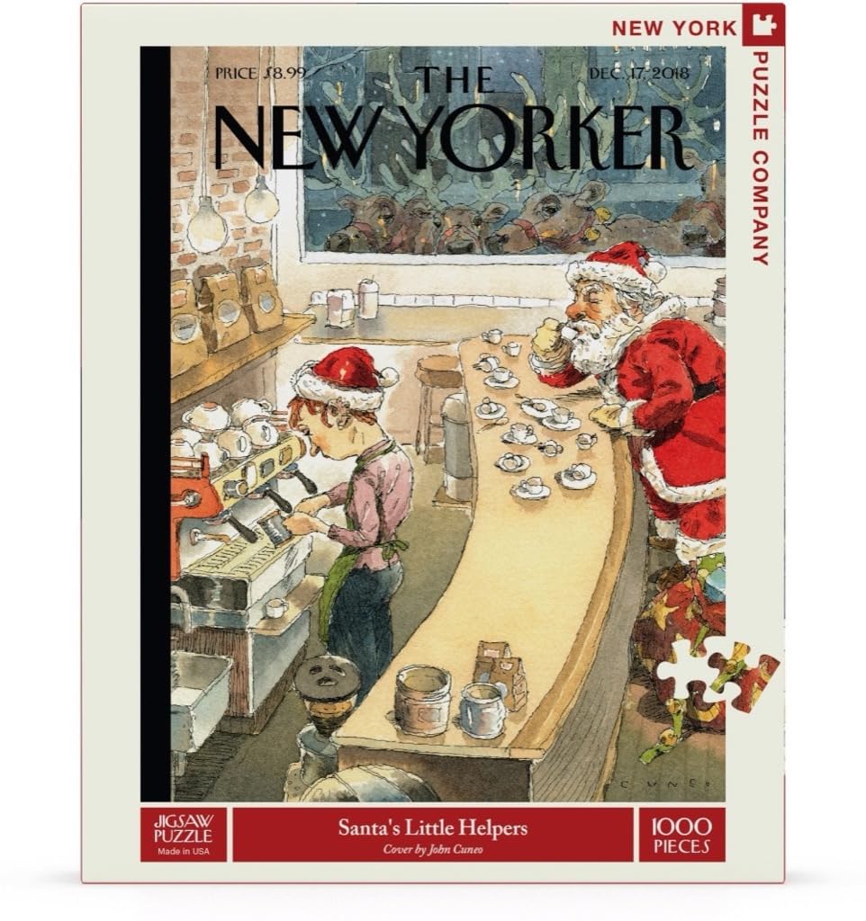 New York Puzzle Company - New Yorker Santa'S Little Helpers - 1000 Piece Jigsaw Puzzle For Family Game Nights By John Cuneo