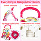 Dahuniu Sit to Stand Learning Walker, 2-in-1 Baby Walker for Girls and Boys, Multi-Function Removable Game Panel, Baby Activity