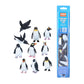 WILD REPUBLIC Penguin Figurines Tube, 10-Piece Set, Plastic, Black, Includes Emperor, Gentoo, Chinstrap, Adelie, Rockhopper Penguins
