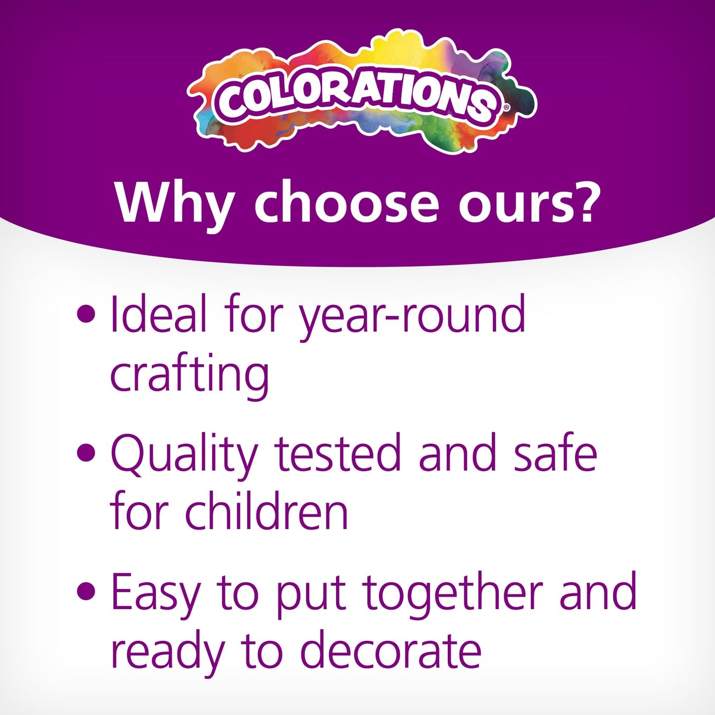 Colorations Decorate Your Own Wooden Rainbow, Set Of 6