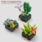 Succulents Flowers Botanical Collection Building Sets Compatible with Lego Sets for mature-themed  Tiny Succulent Flower Plant Home Office D?cor  Mother's Day Birthday Gifts for Girls Women Flower-Lovers