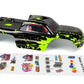 SummitLink 1/10 Scale RC Car Body - Muddy Green Over Black, Plastic, 15 inches, Model Stampede-2024