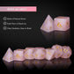 UDIXI Stone Dice Set D&D 7PCS Gemstone Dice Polyhedral DND Dice with Gift Case for Dungeons and Dragons Role Playing Games(Rose