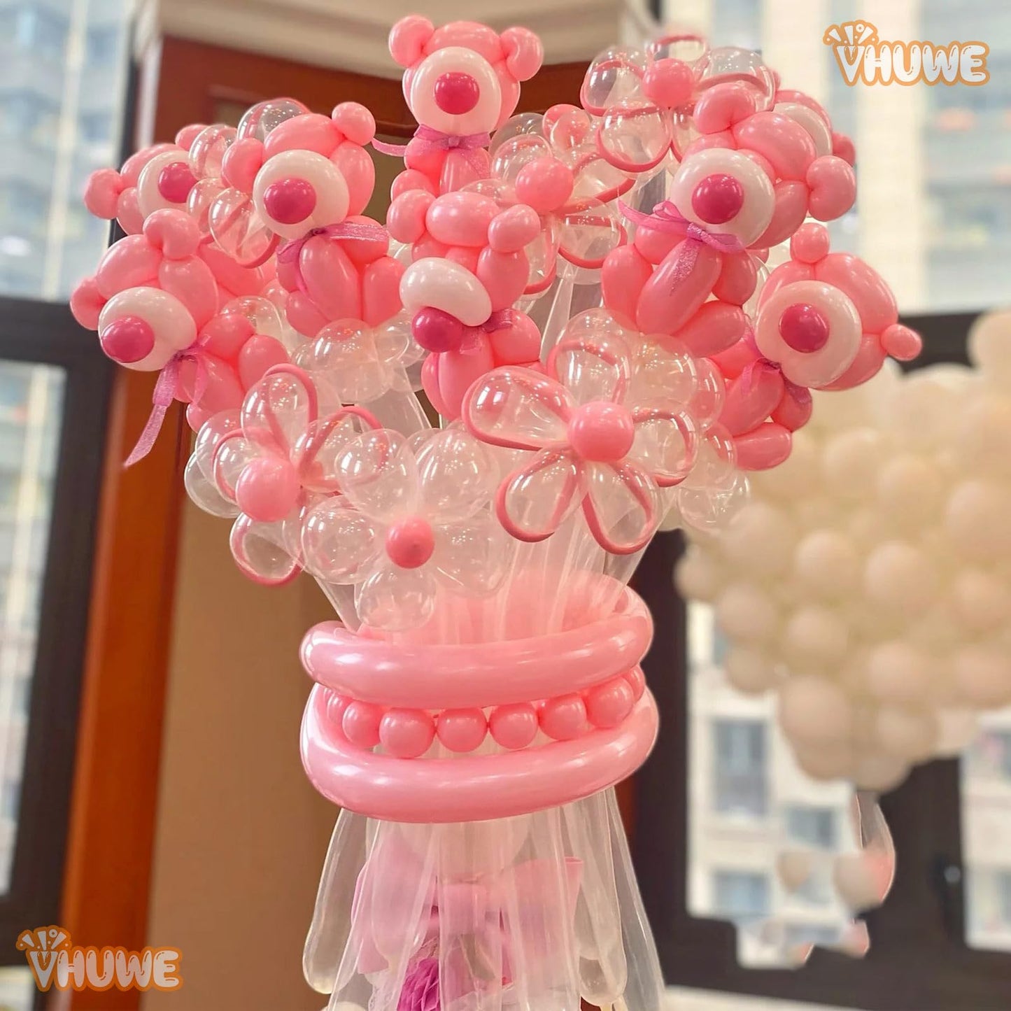 260 Balloons Pink, Thickened 100 Pack Long Balloons Twisting Skinny Magic Balloons For Balloon Arch Animals Clown Kids Birthdays