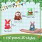 150 Pcs Mini Stuffed Animal Toys Bulk Keychain Decoration Small Plush Animal 2.4 In Tiny Small Animal Toys Small Animal Plush To
