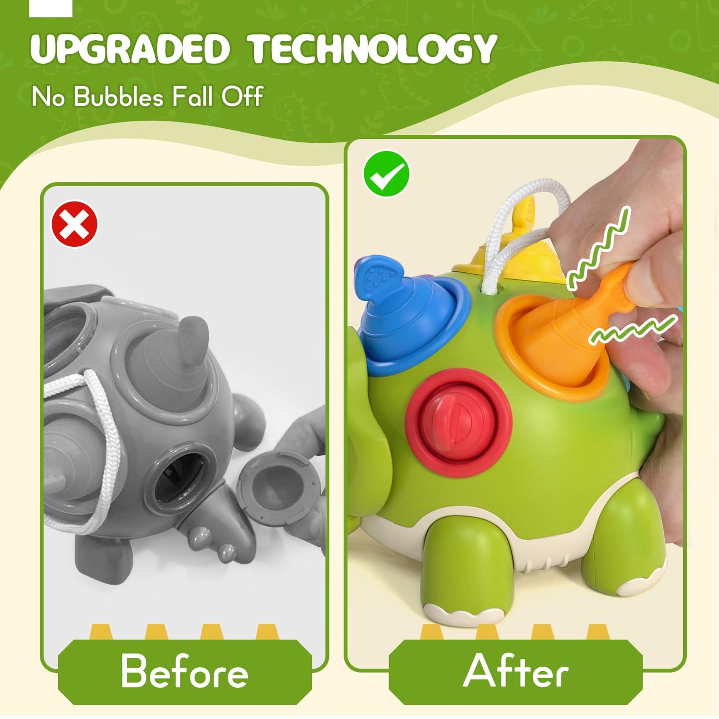 Lehoo Castle Montessori Toys For 1 Year Old Boy Girl, Baby Toys For One Year Old Boy Birthday Gift, 12 Months Sensory Dinosaur Travel Toys Educational Developmental Toys Age 1 Stocking Stuffers