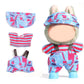 AICase for Labubu Clothes/for Labubu Outfits Clothes Set for 17cm Lububu Doll 3 Piece Set Hat Clothing for LA BUBU  Boys and Girls Stylish Adorable Dolls Clothes Accessories (No Doll) -1