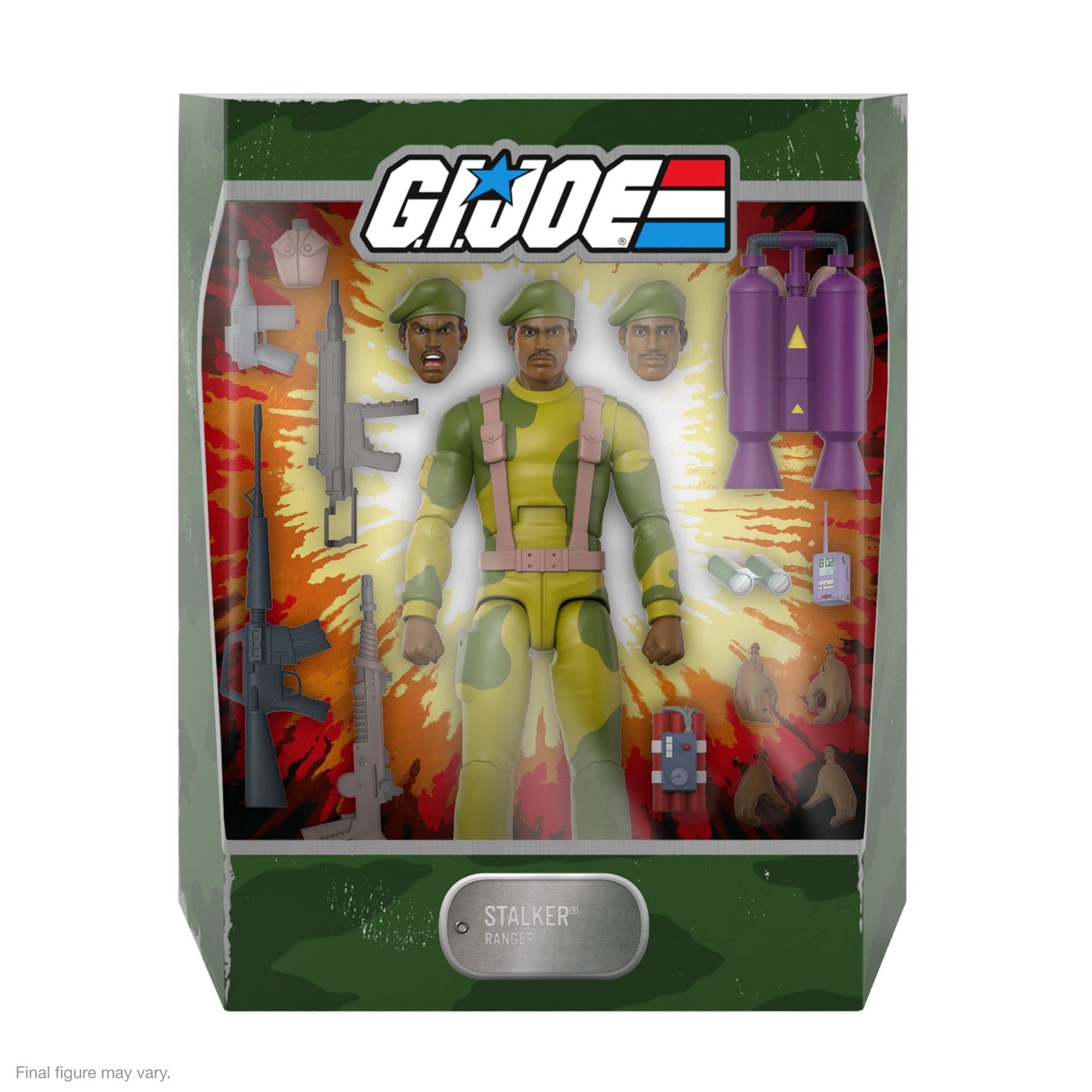 Super7 ULTIMATES! G.I. Joe Stalker - 7 G.I. Joe Action Figure with Accessories Classic Cartoon Collectibles and Retro Toys