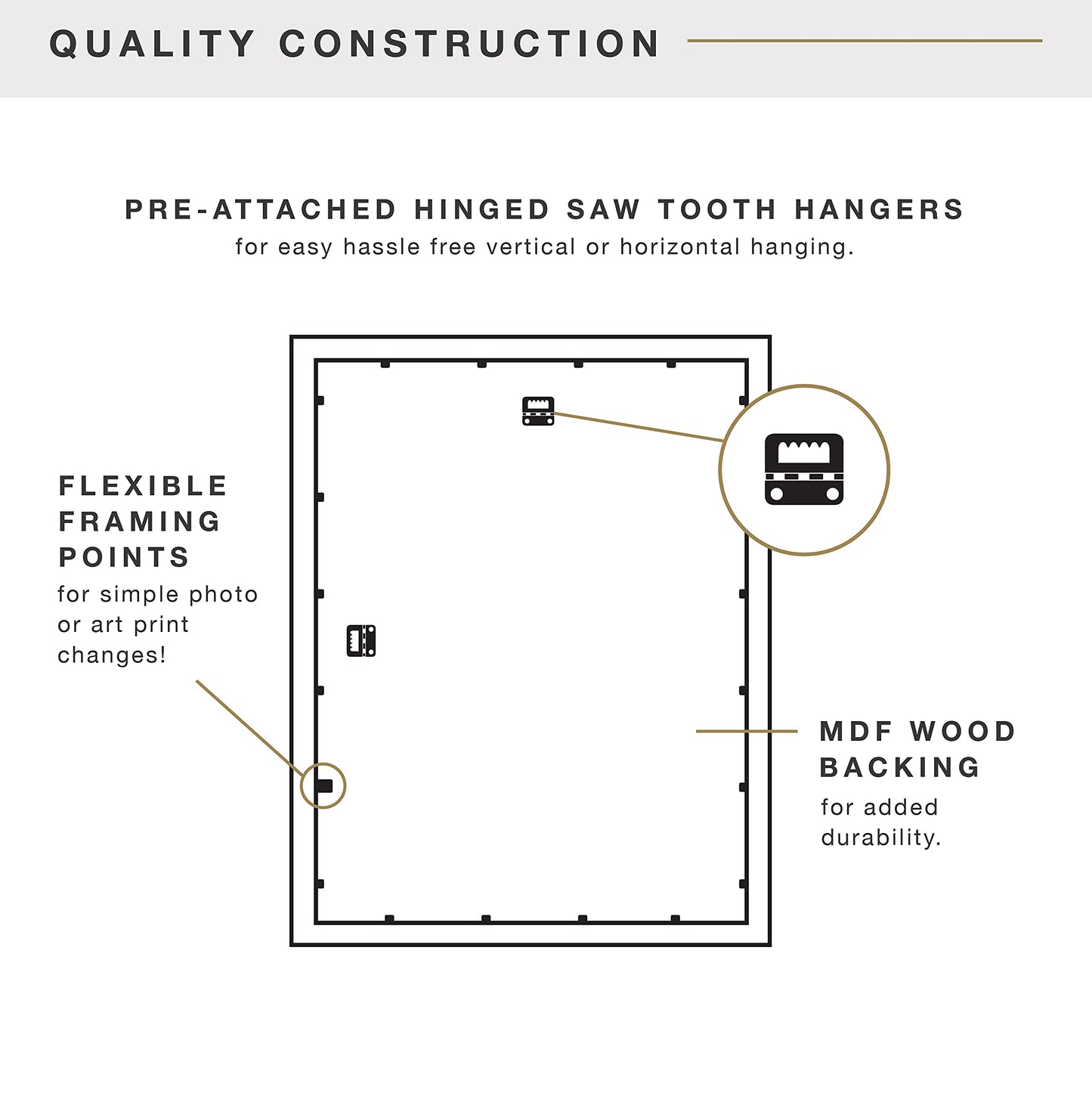 MCS Frame for Puzzles, White, 20 x 27 in or smaller