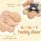 Morismos Teddy Bear Stuffed Animal 24In Lying Soft Bear Plush Toy 4-In-1 Mom And Baby Stuffed Bear Gift For Kids Christmas Valen