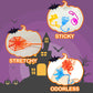 Kannove Halloween Treats Non Candy Goodie Bag Stuffer Fillers For Kids 48 Pcs,Bulk Halloween Sticky Hands Toys For Toddlers,Birt