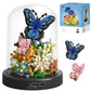 OLTLYUNH Flower Bouquet Building Set for mature-themed Mini Plant Bonsai Tree Friend Set Botanical Collection Gift for Kids Home Decor Building Block  New Year Birthday Gift for Women Boys Girls(Butterfly)