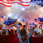 Kannove 240 PCS American Usa Flag Accessories for Kids, Patriotic Red White Blue Glow Sticks Party Favors Supplies Bulk,Light up