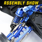 Front Rear Shock Absorber for 1/10 Slash Shocks,4PCS Aluminum Assembled RC Shock Damper for 1/10 4x4 4WD 2WD Rustler Stampede Ba