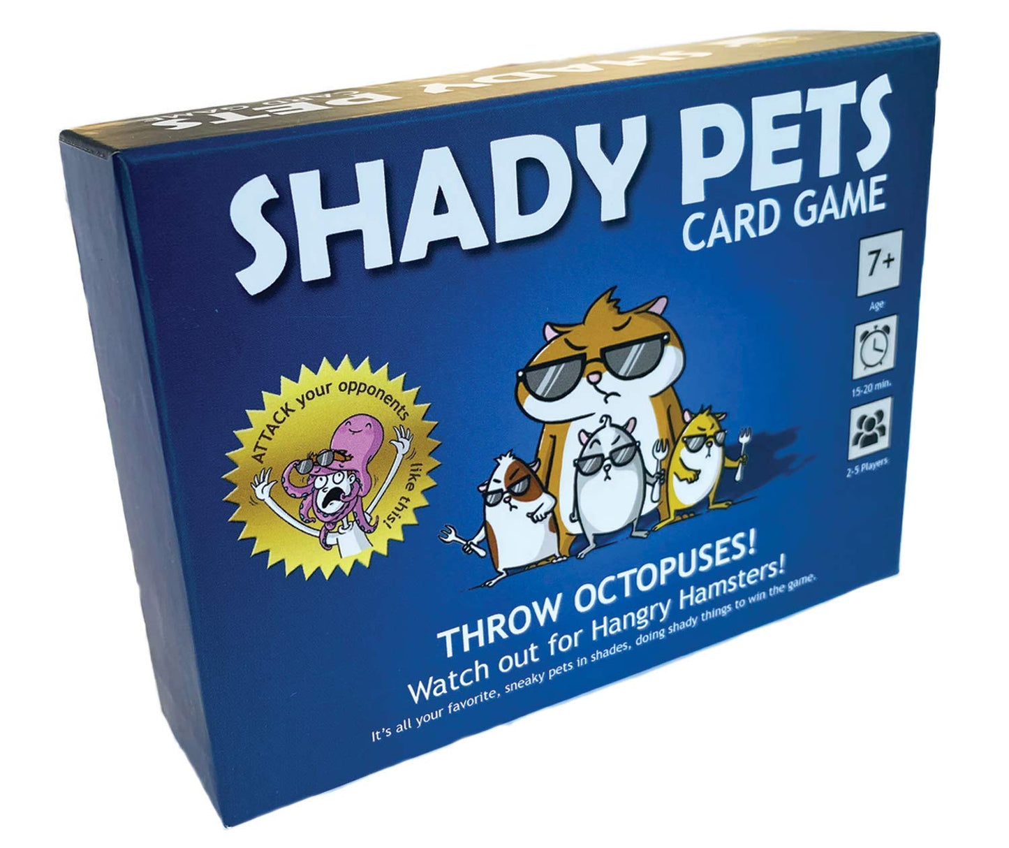 Shady Pets Card Game - Fun Family Game for 2-6 Players, Perfect for Game Night, Travel, and Parties, Blue, Model SP-1001